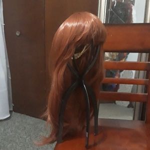 Warm Auburn Long Wig with Bangs